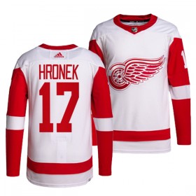 Detroit Red Wings Filip Hronek 17 Adidas Weiss Trikot Authentic - Herren